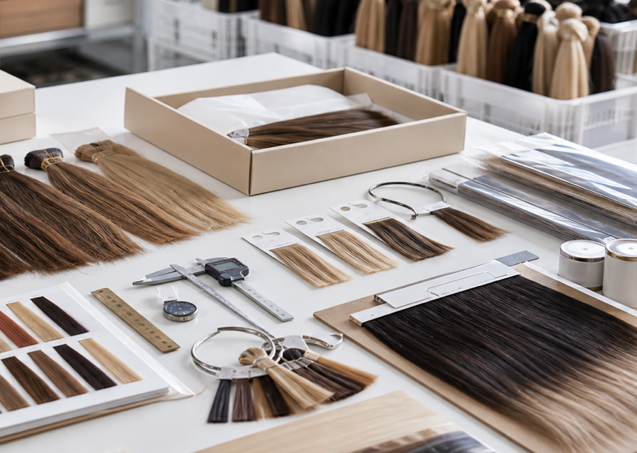 Hair extension quality control table